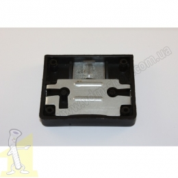 Замок меблевий,накладний, пластик чорний. Фото 3