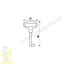 Ключ меблевий KL02-G0003 золото. Фото 2