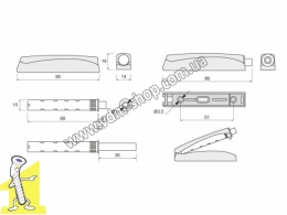 Відбійник меблевий ATM PG-031 PUSH/OPEN T1 білий сіліконове закінчення. Фото 4