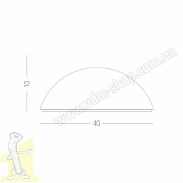 Відбійник упор дверний клейкий M-4011 dark brown. Фото 3
