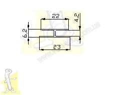 Профіль Н для з`єднання ДВП 4мм. №50
