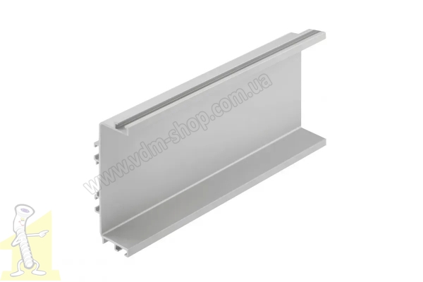 Профіль алюмінієвий, система без ручок VELLO з функцією LED, C, срібло, довжина 4,10 м PA-VELLO-C4M-05