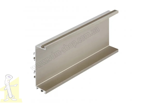 Профіль алюмінієвий, система без ручок VELLO з функцією LED, C, нержавіюча сталь, довжина 4,10 м PA-VELLO-C4M-06
