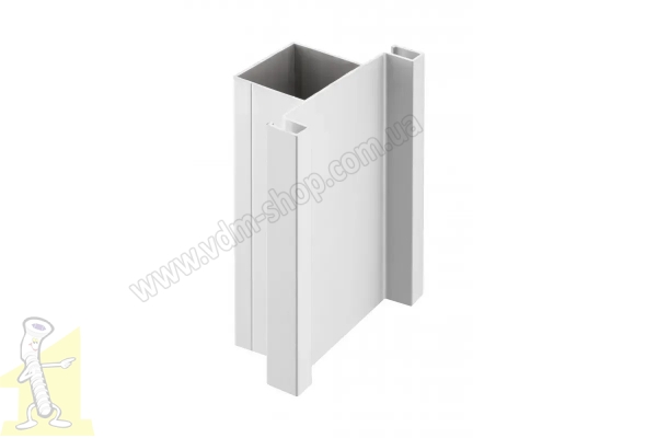 Профіль алюмінієвий, система без ручок VELLO, T двосторонній, срібний, довжина 3 м PA-VELLO-TD3M-05