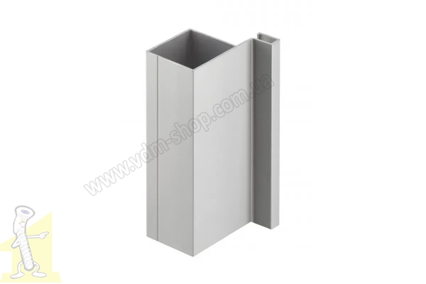 Профіль алюмінієвий, система без ручок VELLO, T односторонній, срібний, довжина 3 м PA-VELLO-TJ3M-05