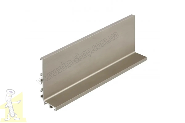 Профіль алюмінієвий, система без ручок VELLO з функцією LED, L, нержавіюча сталь, довжина 3 м