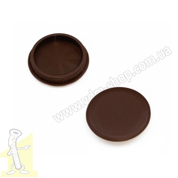 Заглушка отвору 35мм пластик коричнева. Фото 2