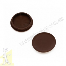 Заглушка отвору 35мм пластик коричнева. Фото 2