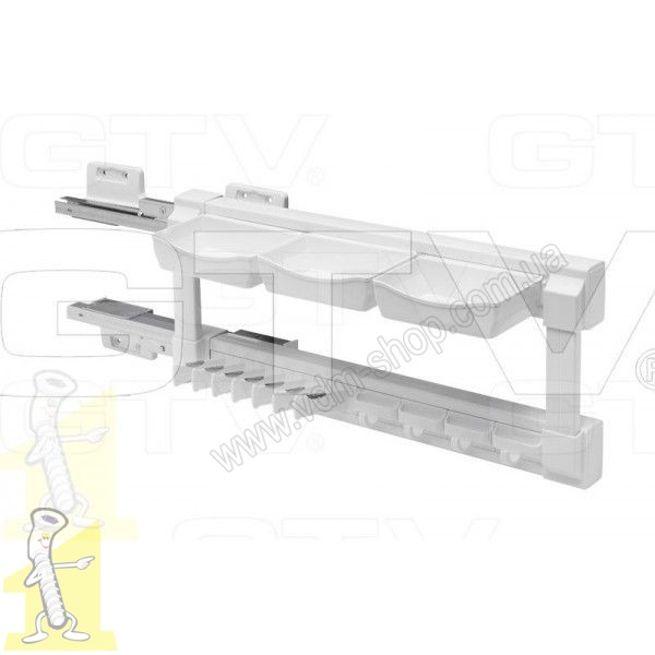 Вішак висувний GTV W-WYSF003-10 багатофункційний, повний висув, з дотягом бiлий ELEGANCE