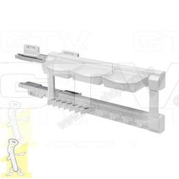 Вішак висувний GTV W-WYSF003-10 багатофункційний, повний висув, з дотягом бiлий ELEGANCE