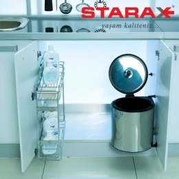 Смiтник на двері навісний хром STARAX (S-2251-3). Фото 3