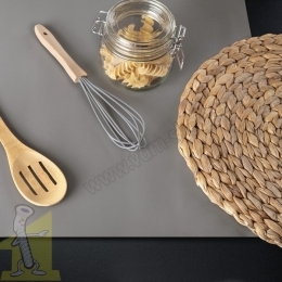 Килим протиковзкий для шухляди з ефектом тканини , довжина 20 м x 480 мм Сірий Emuca S.R.L. 8911321. Фото 3