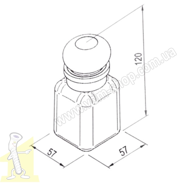 Банка Rejs WE04.0082.15.081 для спецій скляна. Фото 4