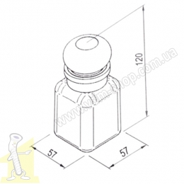 Банка Rejs WE04.0082.15.081 для спецій скляна. Фото 4
