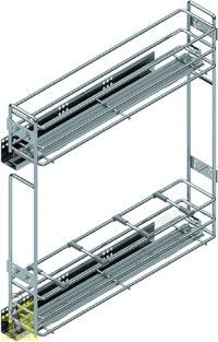 Карго 150 2 поверхи 3/4 Тандем Blum ліве хром S-2422 STARAX (S-2209L)