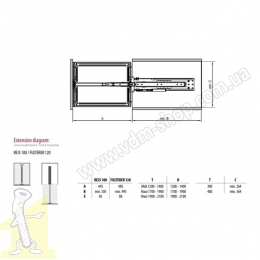 Рама + коші 400 6 поверхів (1900-2100) чорний+дерево MAXIMA PURO Rejs WE35.0031.12.C74. Фото 4
