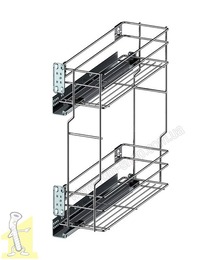 Карго 200 бічне ліве 2 поверхи хром/графіт VARIANT MULTI Rejs WE29.0675.01.FO6