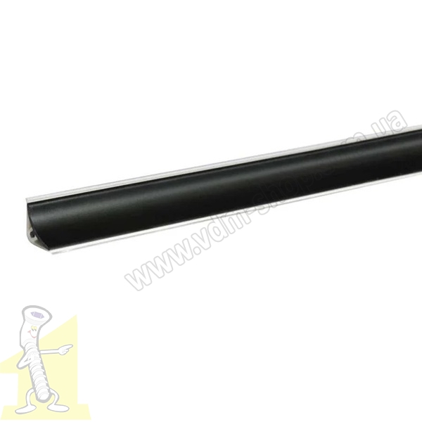 Плiнтус чорний мат KORNER LB15 mini L-3000мм 20-15-0-6051