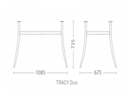 Каркас столу TRACY DUO Чорний. Фото 2
