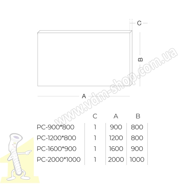 Захисне покриття для поверхонь «м'яке скло» 1200*800 мм.. Фото 5