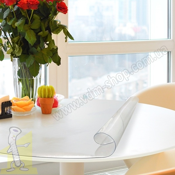 Захисне покриття для поверхонь «м'яке скло» кругла 900 мм.прозорий. Фото 2