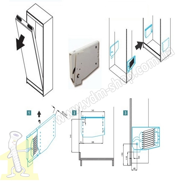 Підйомний механізм ліжка трансформера MLA 108/2 білий (100/300кг). Фото 7
