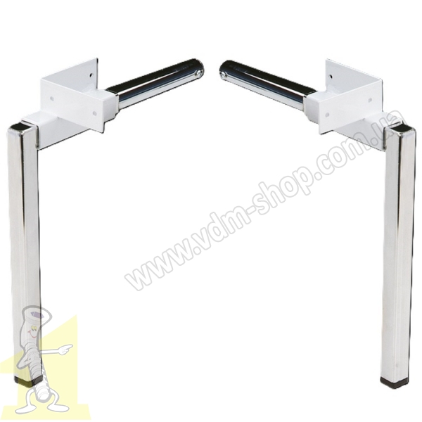 Ніжки для шафи ліжка GILARDI PTL400 біле+хром (25см) комплект 2шт Італія