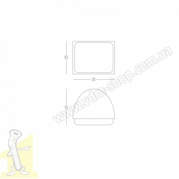 Відбійник упор клейкий для дверей М-45 у кольорі T прозорий. Фото 2