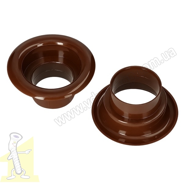 Кiльце вентиляційне пластикове Ø 40 коричневе. Фото 2