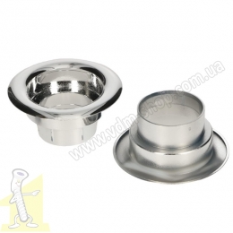 Кiльце вентиляційне пластикове Ø 40 хром. Фото 2