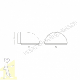 Відбійник упор клейкий для дверей М-43 прозорий. Фото 3