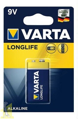 Батарейка VARTA LONGLIFE 6LR61 блістер 1 шт. ALKALINE