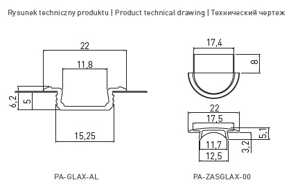 Закінчення до профілю LED GTV врізного PA-SAZGLAX-00. Фото 2