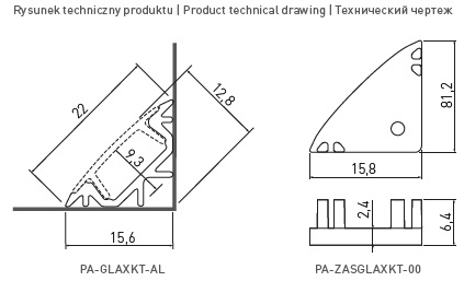 Закінчення до профілю LED GTV кутового PA-ZASGLAXKT-00. Фото 2