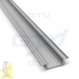 Профіль LED GTV врізний 3,05 м+пластик молочний PA-GLAX3M-AL+OSL
