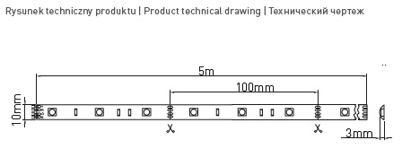 Стрiчка  LED  GTV  RGB 36W 150 діодів 12V 5м, LD-RGB-150-65. Фото 2