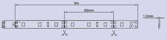 Стрічка LED GTV2835 6Wm 300led12V 5м LD-2835MW-300-20-CB світло біле тепле. Фото 2