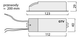 Блок живлення GTV, електронний, 105W,12V,IP20, TE-105000-30. Фото 2