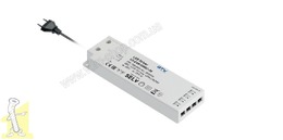 Блок живлення LED GTV SLIM EASY CLIK 12V,9W,input 220-240 VAC,IP20,розмір 103х41х12мм, з міні AMP , провід 1,5м, LD-ZAS09WEC-30