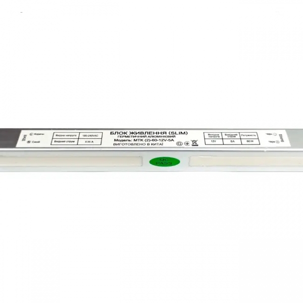 Блок живлення 5А (60W) LED SLIM 12V IP67. Фото 2