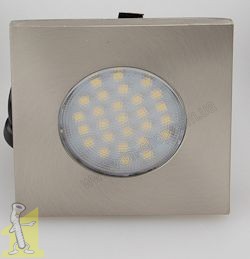 Лампа GTV LED квадратна 220V 1,5W, холодне світло, хром