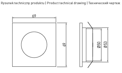 Комплект GTV LED три квадратних лампи 220V 1,5W  LD-KWP27ZB-53 холодне світло, хром. Фото 2