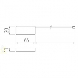 Клiп LED GTV для скляних полиць 0.25W/12V LD-KLPZB-00 світло біле холодне. Фото 2