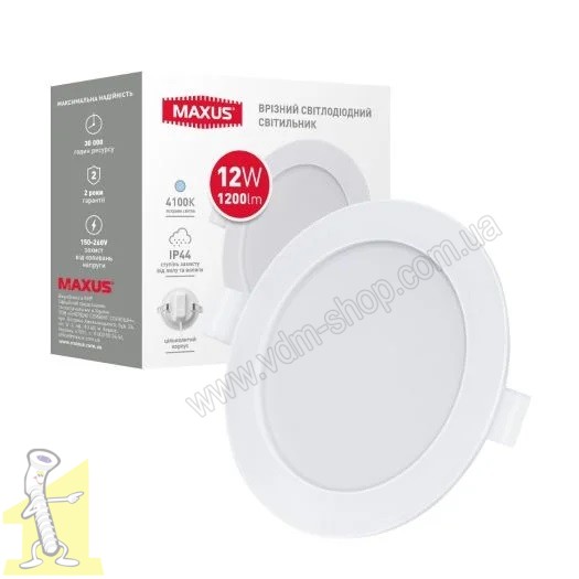 Оправа LED MAXUS RDL 12W 4100K IP44 220V