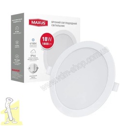 Оправа LED MAXUS RDL 18W 4100K IP44 220V