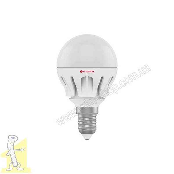 LED лампочка сфера D45 6W LB-14 E14 2700К алюмінієвий корпус