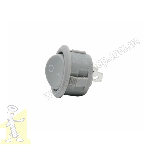 Вимикач меблевий круглий сiрий