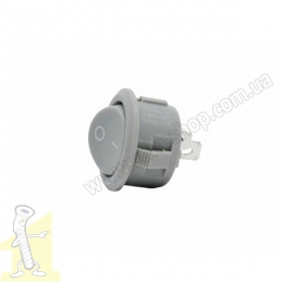 Вимикач меблевий круглий сiрий