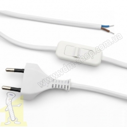 Провiд з вилкою та вимикачем, 2м. Фото 2