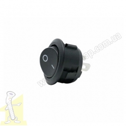 Вимикач меблевий круглий  чорний